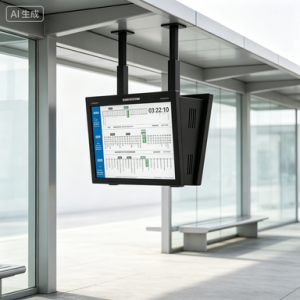 Smart Hanging Type Bus Digital Signage With Solar Power LCD Screen Modern Design Customization