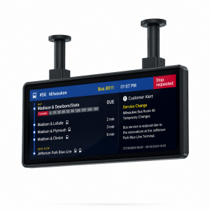 Suspended LCD Electronic Bus Stop Sign with Full-Color Information and Advertising Display