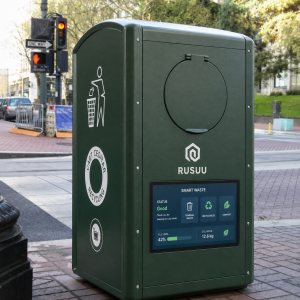 Factory Direct Galvanized Steel Smart Street Trash Can With IP65 Waterproof Design