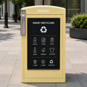 Customized Waste Sorting Bin for Smart City Infrastructure Projects Galvanized Steel Weather Proof
