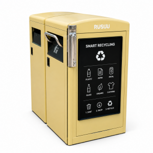 Customized Waste Sorting Bin for Smart City Infrastructure Projects Galvanized Steel Weather Proof
