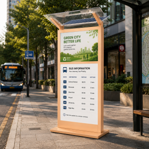 Custom Outdoor Digital Bus Stop Sign with Waterproof and Durable Design Durable Bus Stop Digital Signage