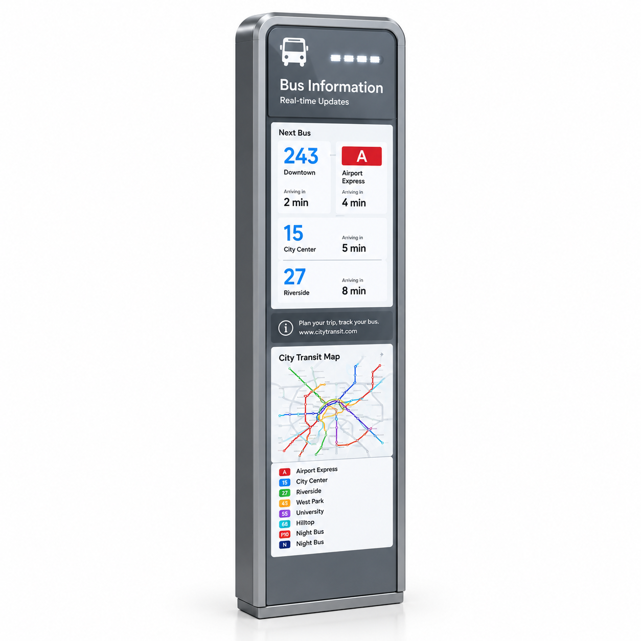Modern Solar Bus Stop Digital Signage with Energy-Saving E-Ink Display Durable Featured Image