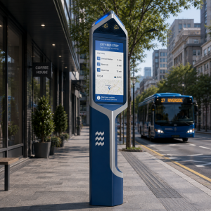Custom Outdoor Digital Bus Stop Sign with IP65 Waterproof Design Durable for Smart Public Transportation