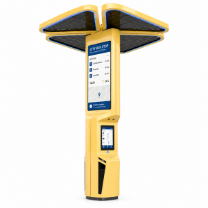 Intelligent Bus Stop Digital Signage With Solar Power Lnk Screen Customization LED Screen WaterProof