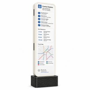Waterproof Outdoor E-Ink Bus Stop Display with Custom Modern Design Service GTFS Support