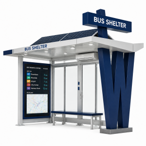 Customized Outdoor Stainless Steel Bus Shelter with Modern Design and Smart Functions Manufacturer