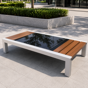 Self Sufficient Solar Smart Bench  Energy Saving Waterproof Outdoor Charging Seat for Park & Plaza