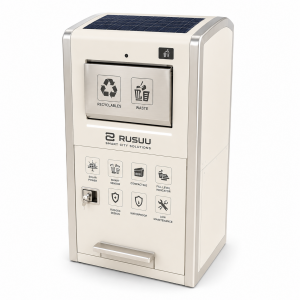 Factory Customized Outdoor Smart Trash Can with Solar Power and IoT Remote Monitoring