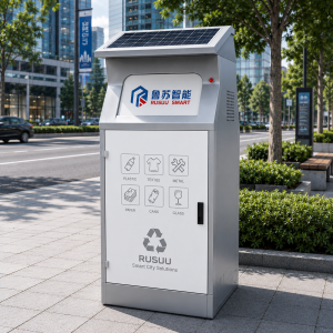 Solar Powered Smart Waste Bin with Automatic Compaction for Smart City Projects