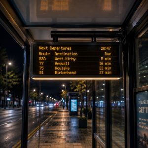 Suspended Outdoor LED Digital Poster for Bus Stops Shopping Malls Retail Stores High Brightness Scrolling Route Arrival