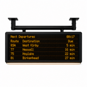 Suspended Outdoor LED Digital Poster for Bus Stops Shopping Malls Retail Stores High Brightness Scrolling Route Arrival