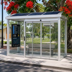 Customized Waterproof Enclosed Bus Shelter with Modern Design Solar Power and Cloud Software