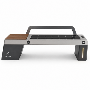 Modular & Customizable Galvanized Steel Smart Street Bench with USB and Wireless Charging Low Maintenance