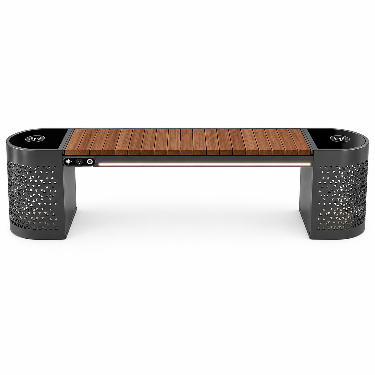 Modern Design Anti-Corrosion Galvanized Steel Smart Bench for Long-Term Outdoor Use Export Certified Featured Image