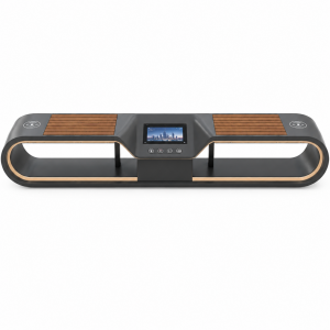 Modern Metal and Wood Solar Smart Bench with Wireless Phone Charging Corrosion-resistant