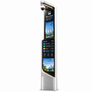 Custom Outdoor Bus Stop Digital Signage with Solar Power and Waterproof Maintenance Design