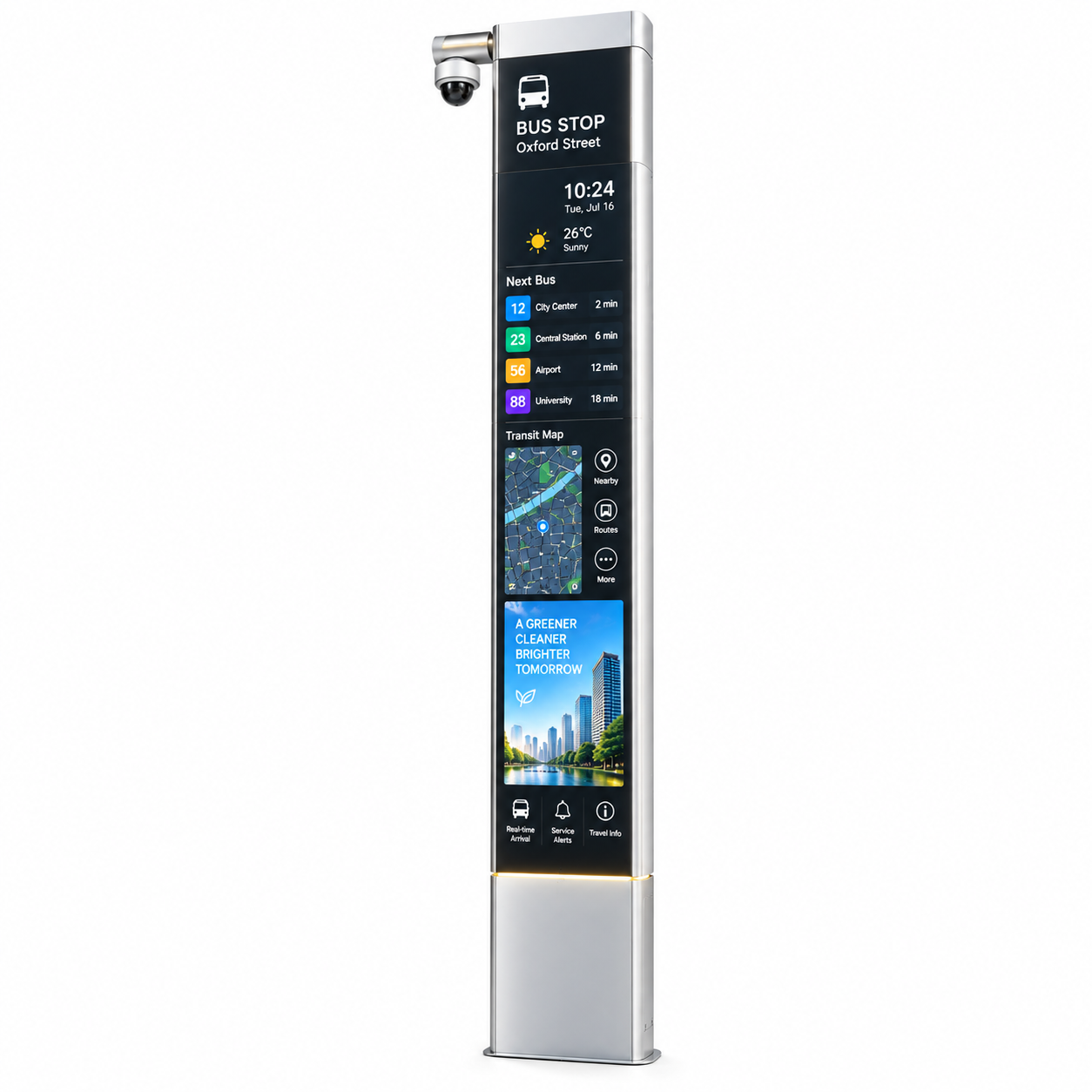 Low Power E-Ink Bus Stop Display Export Certified with GTFS Support for Outdoor Passenger Information Featured Image