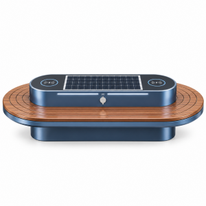 Durable WaterProof Smart City Bench with Solar Energy LED Lighting and USB & Wireless Charging