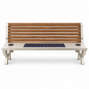 Modular & Customizable Solar-Powered Outdoor Smart Bench for Parks Gardens and Public Spaces