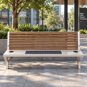 Modular & Customizable Solar-Powered Outdoor Smart Bench for Parks Gardens and Public Spaces