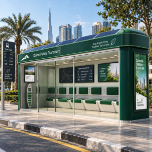 Modular & Customizable Solar-Powered Outdoor Bus Shelter with LED Lighting WiFi and Wireless Charging