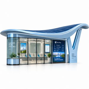 Regional Style Customization Air-Conditioned Enclosed Bus Shelter for Urban Bus Stops and Transit Stations in Hot Weather