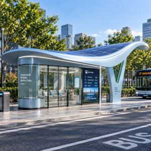 Regional Style Customization Air-Conditioned Enclosed Bus Shelter for Urban Bus Stops and Transit Stations in Hot Weather
