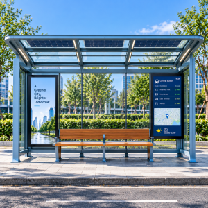 Modular Fast Assemble Prefabricated Bus Shelter Galvanized Smart Bus Stop Prefabricated Steel Structure Bus Waiting Shed