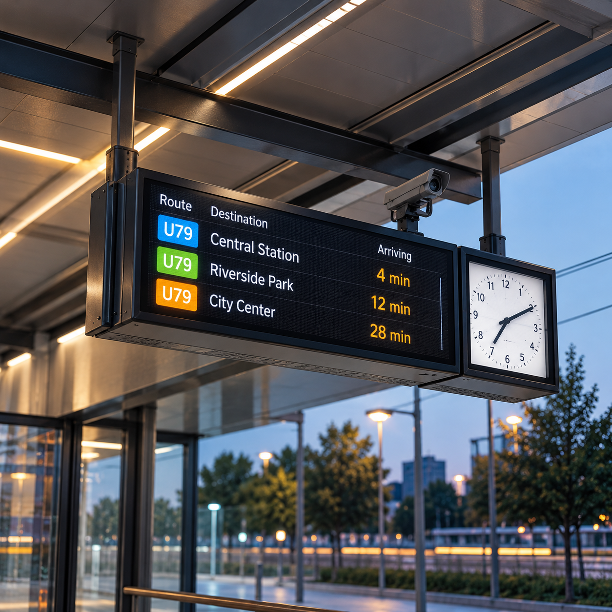 Custom Outdoor LCD Bus Stop Digital Signage with GTFS Support and Modern Design for Public Transit Featured Image