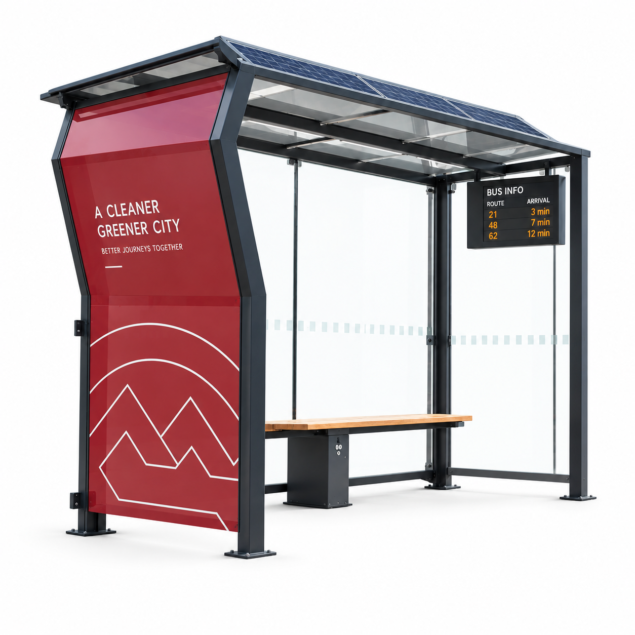 Intelligent Bus Shelter with WiFi USB Charging and Modern Urban Design Water Proof Enclosed Sun Shade Featured Image