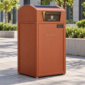 Heavy Duty Smart Waste Bin Weatherproof Anti Corrosion Street Litter Bin for Municipal Parks and Smart Cities Supplier