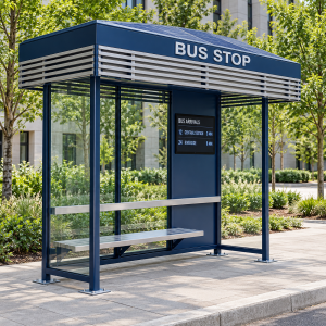 Digital Advertising Bus Shelter with Solar Panel LCD Screen LED Light Box and Smart City Functions Outdoor Manufacturer