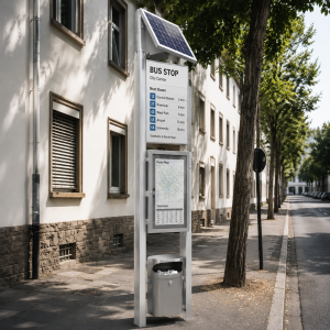 Intelligent Bus Shelter With LED Screen Government News Public Service Ads Vehicle Forecast Independent