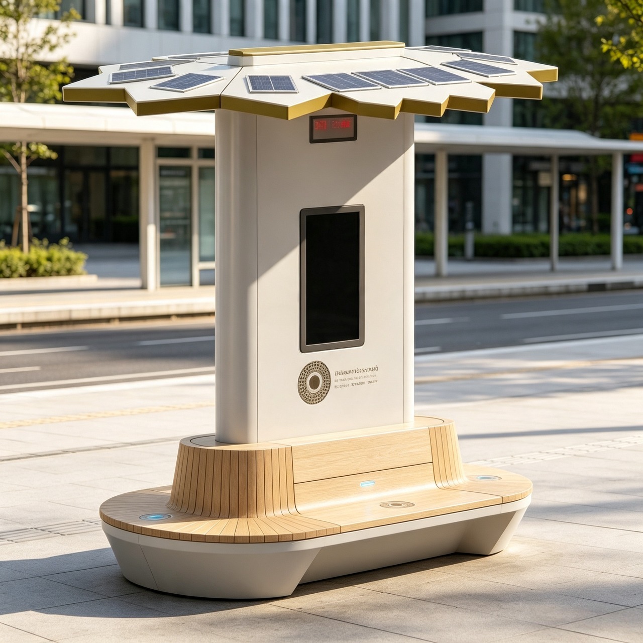 Solar-Powered Bamboo Charging Smart Patio Bench with Audio and Wireless Backrest Outdoor Manufacturer Customization Featured Image
