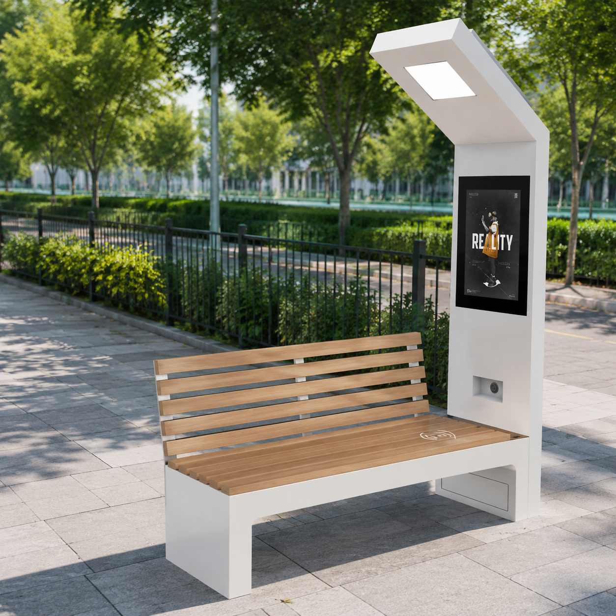 Commercial Waterproof Solar Park Bench with IoT Smart Functions – Durable Outdoor Seating for Patio, Garden & City Development Featured Image
