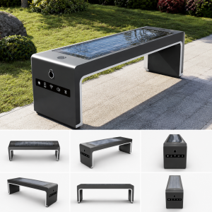 Outdoor Garden Park Street Advertising Phone Wireless Charging bluetooth WIFI Solar Smart Bench