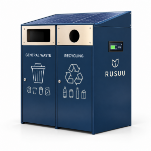 Touchless Outdoor Smart Trash Can with Automatic Motion Sensor Lid for Streets Parks and Municipal Public Areas Manufacturer