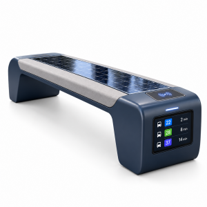 Custom Modern Smart Bench with Solar Charging Waterproof Construction for Urban Furniture and Municipal Projects Manufacturer