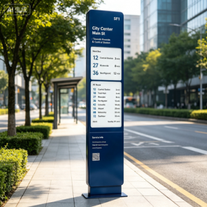 Custom Modern Design Solar Powered Bus Stop Digital Signage Display With Low Power Consumption Ink Screen Energy-Efficient