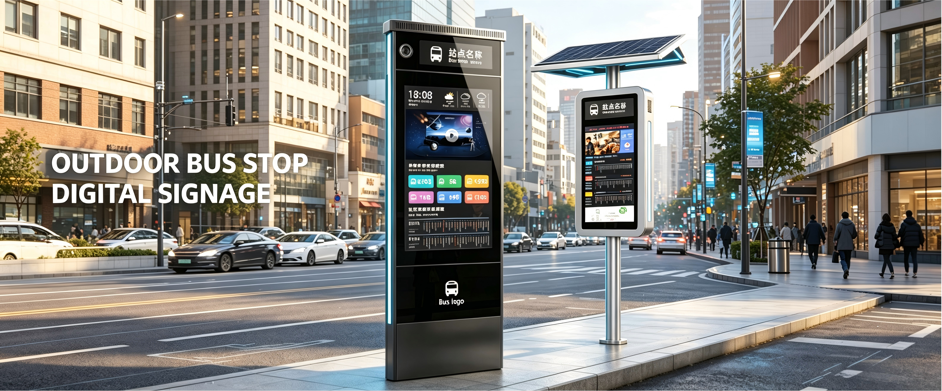 bus stop digital signage