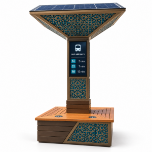 Smart City Solar Bench with USB Wireless Charging Galvanized Steel Frame for Parks Plazas and Public Areas Manufacturer