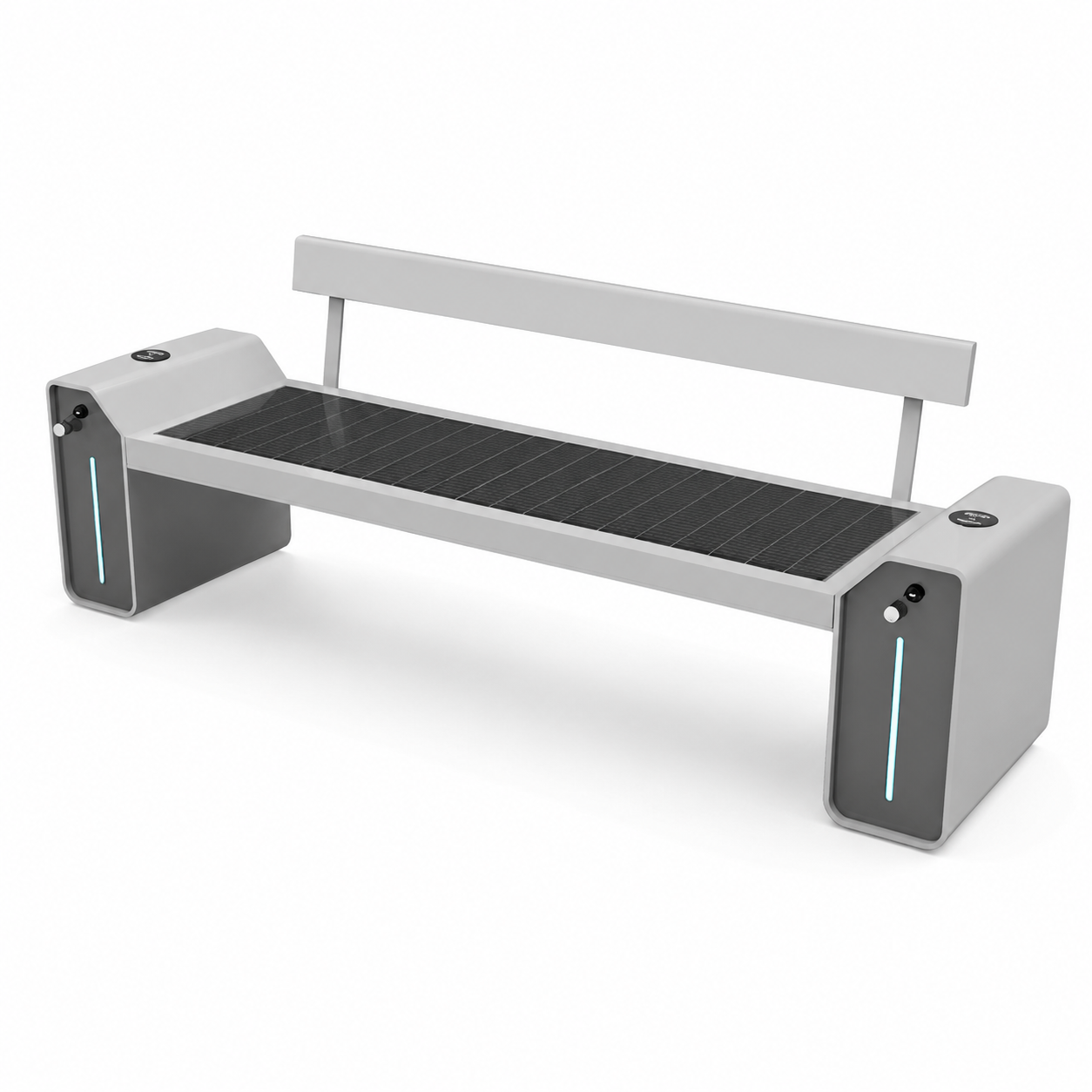 Outdoor Smart Urban Seat Waterproof Park Garden Patio Benches Smart Solar Bench Chair Seats with Wifi for 3 People Chair Featured Image