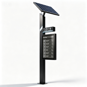 Custom Electronic Outdoor Smart Bus Stop Sign With Solar Power Supply Low Power Ink Screen Modern Design Digital Signage