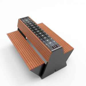Wholesale Price Outdoor Street Furniture Waterproof Smart Solar Panel Solar Powered Park Steel Bench with Wifi Charging Usb