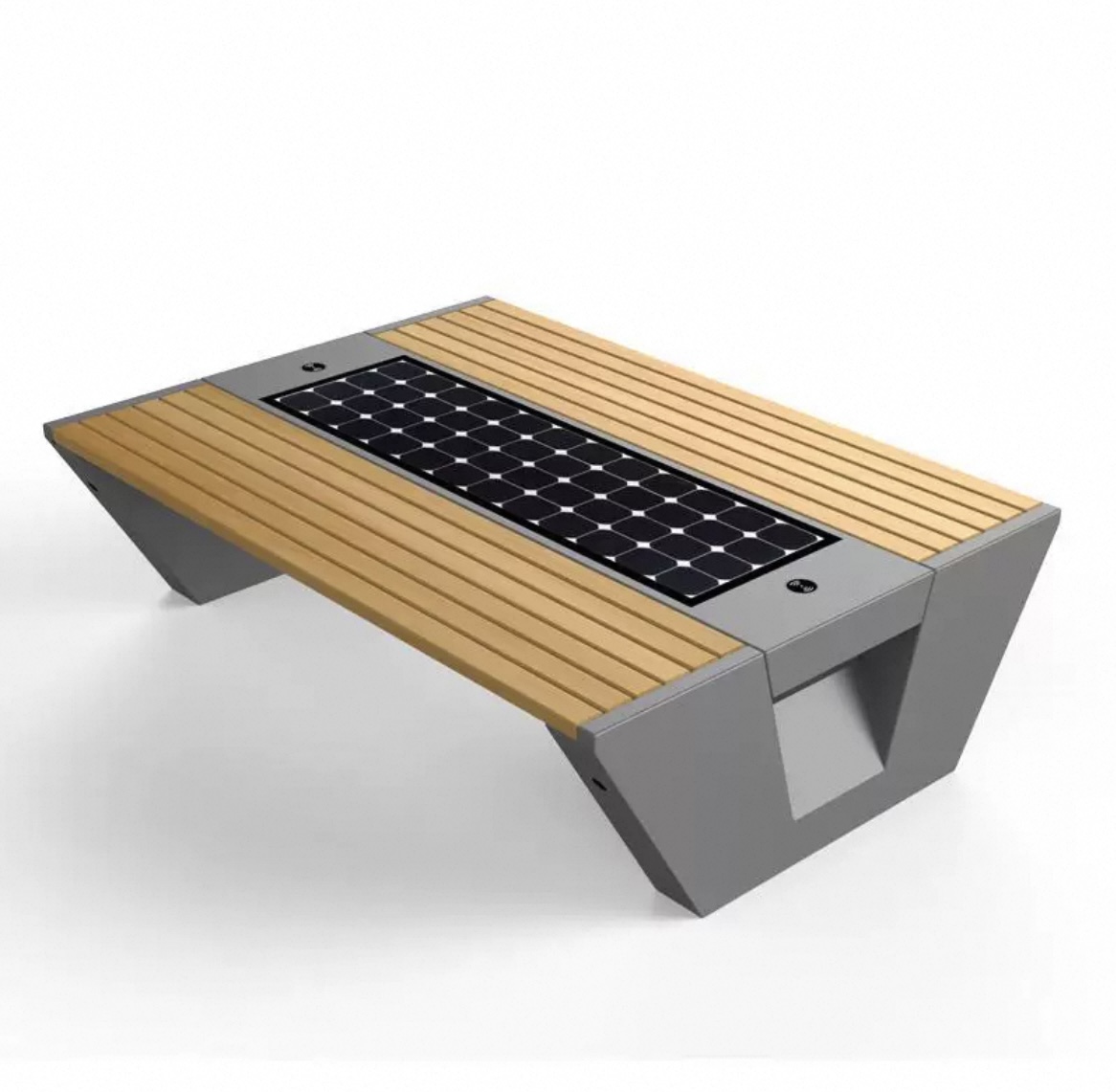 Outdoor Furniture Waterproof Park Garden Patio Benches Smart Solar Bench Chair Seats with WiFi Mobile Phones Charging Music Play Featured Image