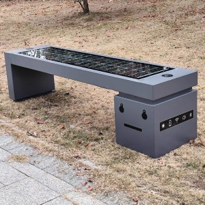 Outdoor Waiting Smart Bench Chairs with Sun Solar Charging Station Bench Smart Benches for Streets