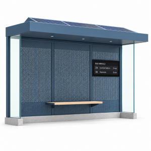 Solar Powered Smart Bus Shelter with LCD Screen USB Charging and CCTV for Modern Public Transit Projects Manufacturer